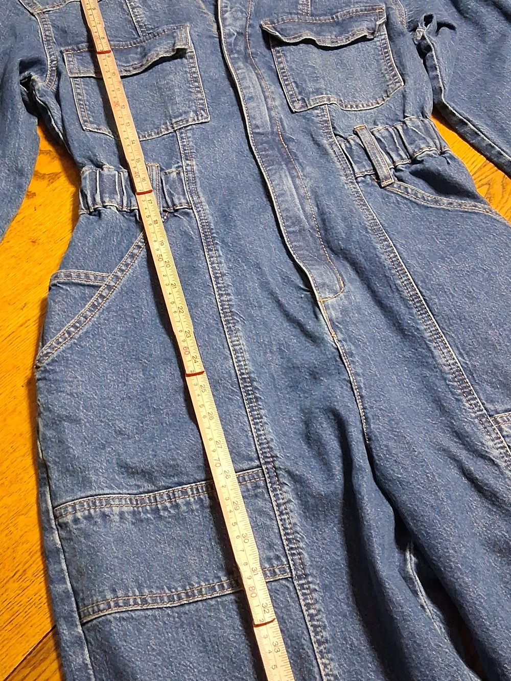 UNIVERSAL THREAD Jean Jumpsuit Womens 6 BLUE Chic Hip Preowned - Picture 2 of 9